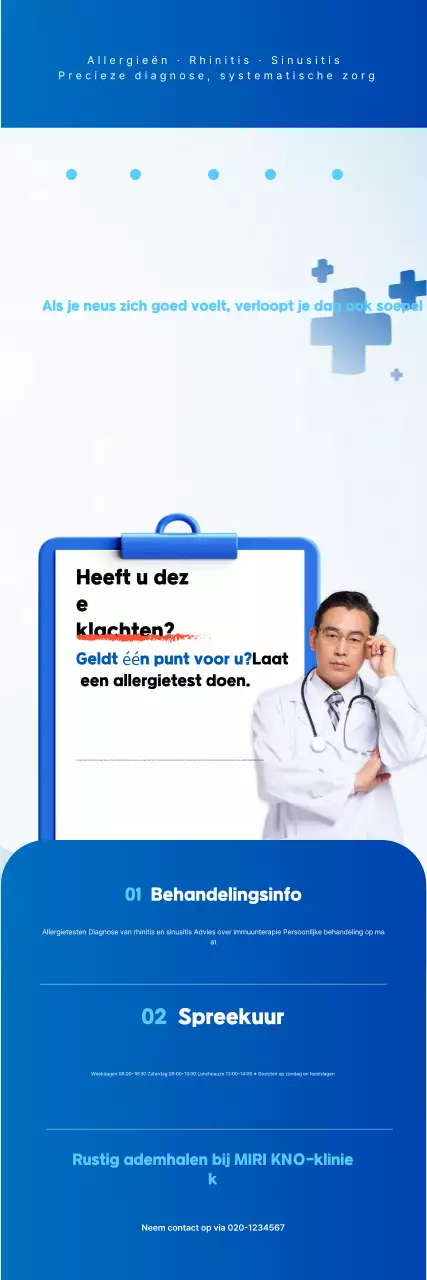 Blue Simple Rhinitis Behandelingsgids