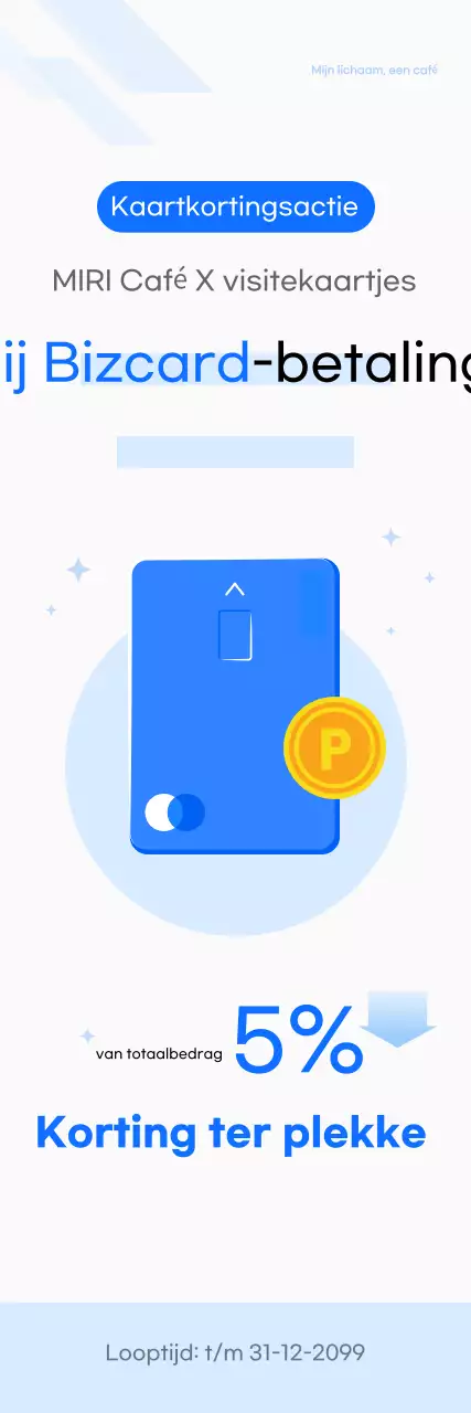 Kortingsactie met Blue Simple Card