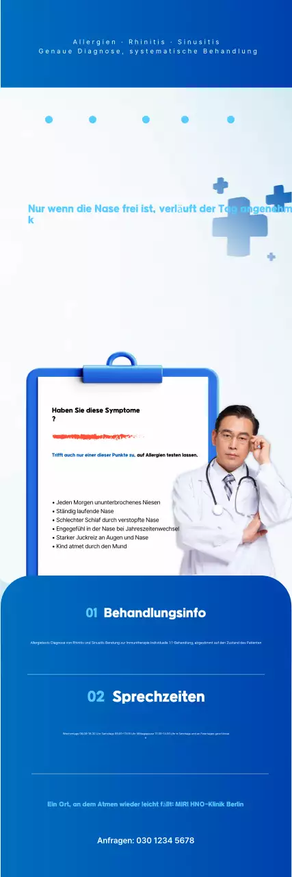 Leitfaden zur Behandlung der blauen einfachen Rhinitis