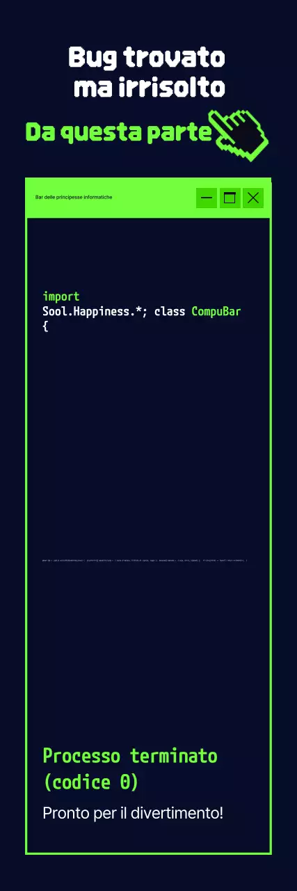 Meme umoristico sulla programmazione semplice verde