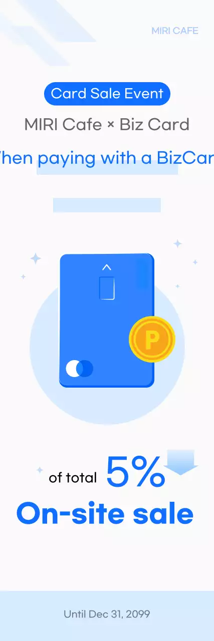 Blue Simple Card Discount Promotion