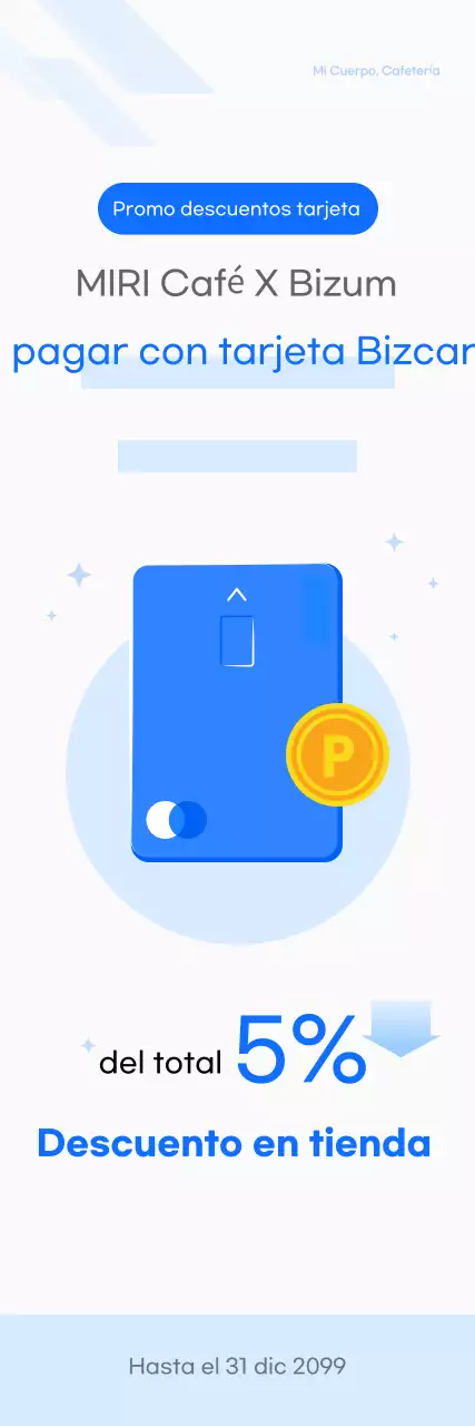 Promoción de descuento con la tarjeta Blue Simple