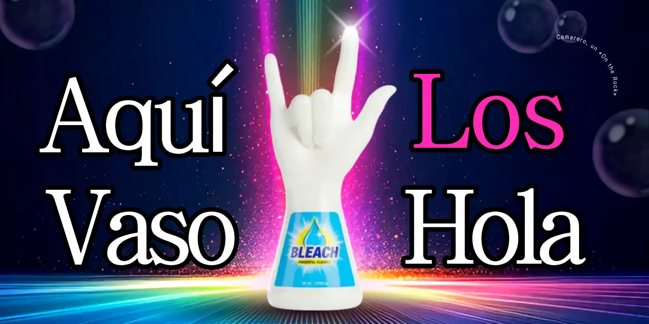 Promoción de bebidas kitsch neón