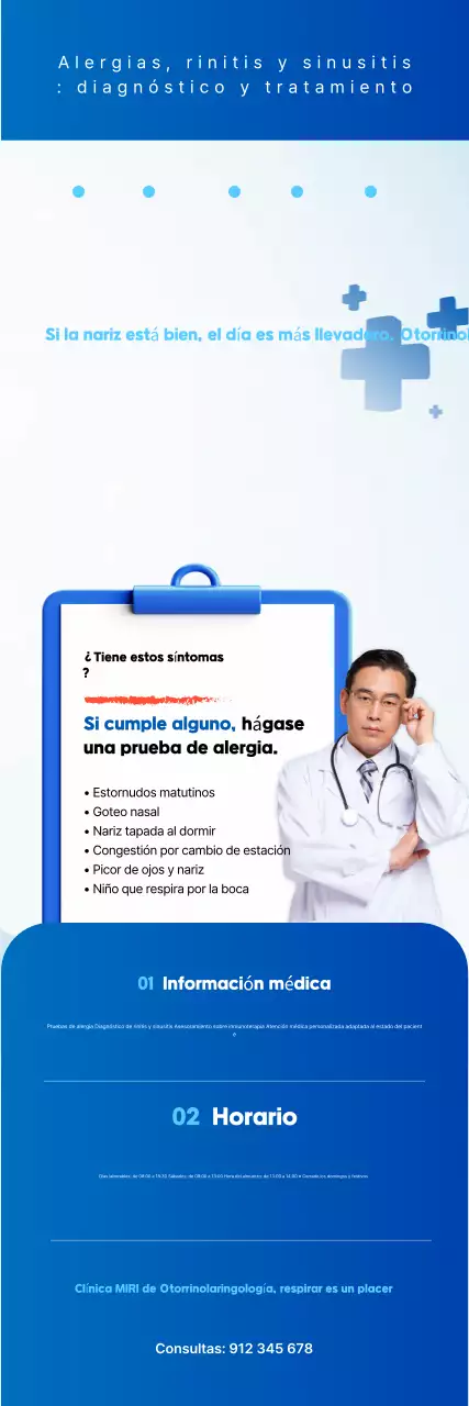 Guía de tratamiento de la rinitis Blue Simple