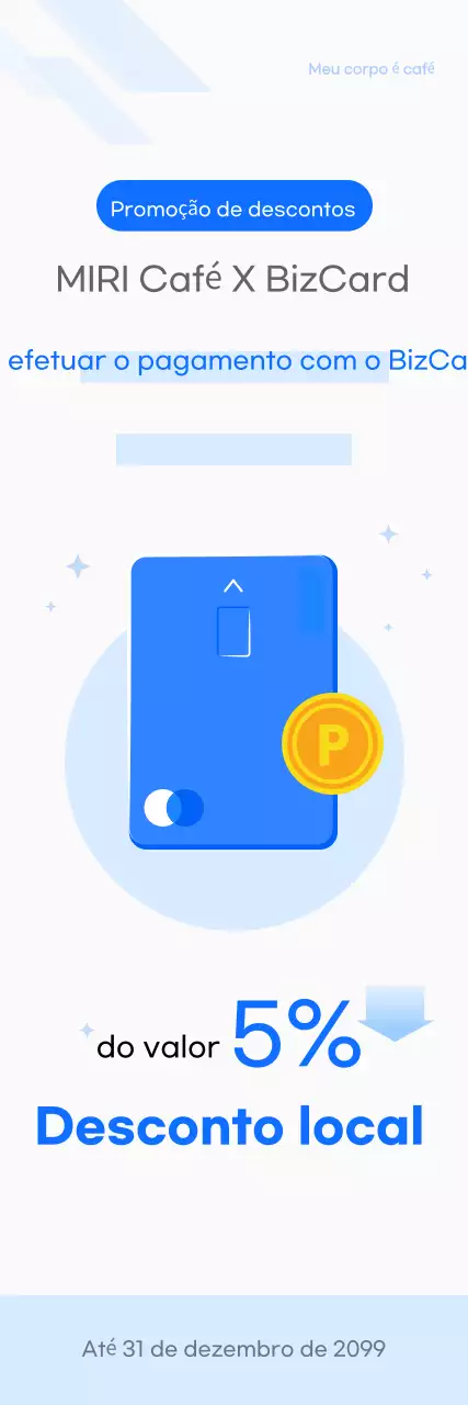 Promoção de desconto do cartão Blue Simple