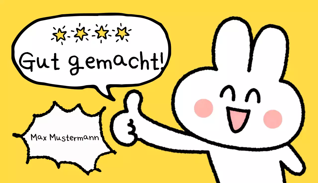 Meme mit einfacher Komplimentphrase in Gelb