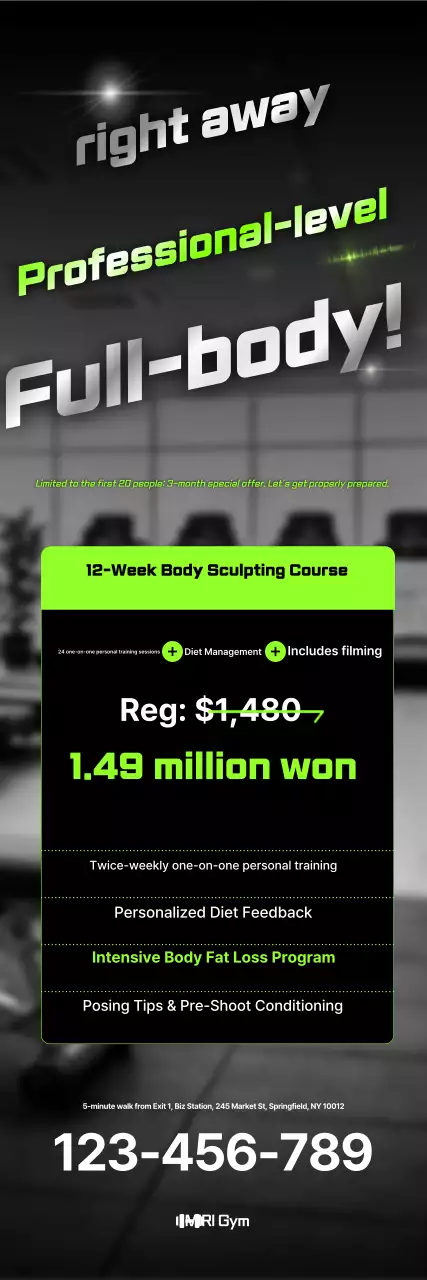 Yeondu Minimalist Fitness Program Promotion