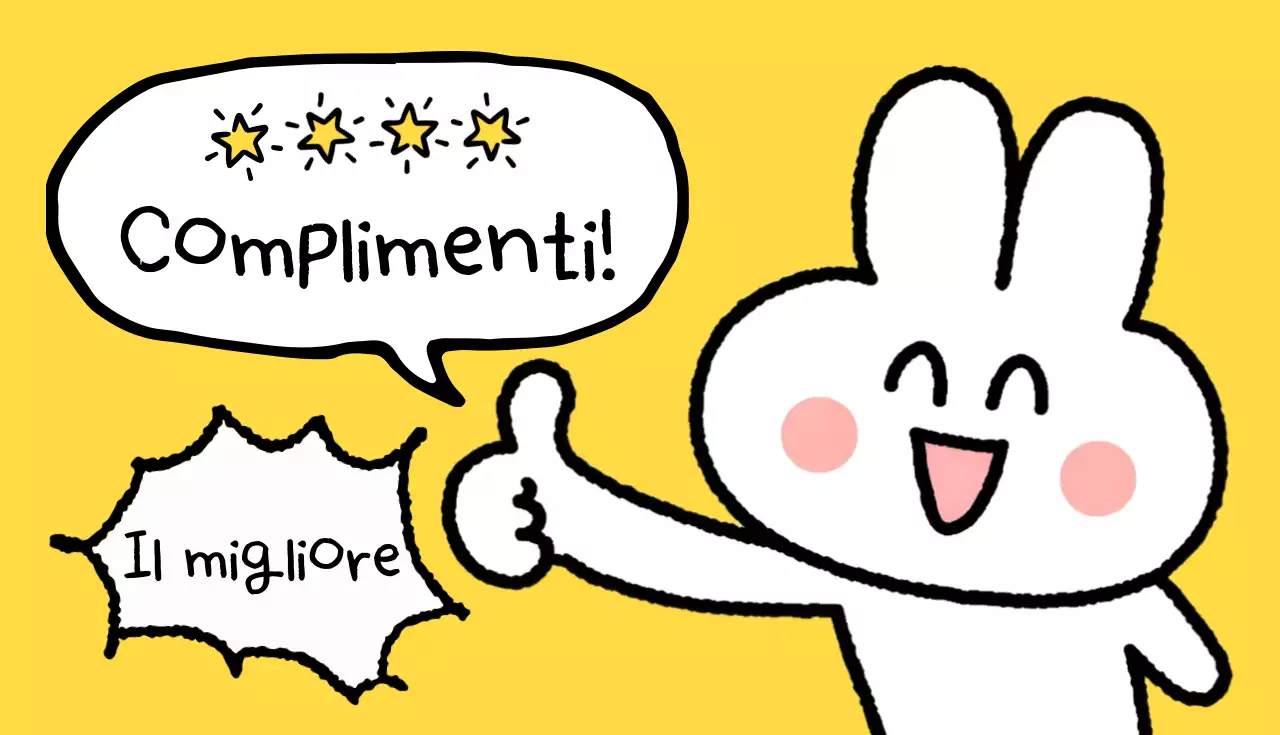 Meme con frase di complimento semplice in giallo