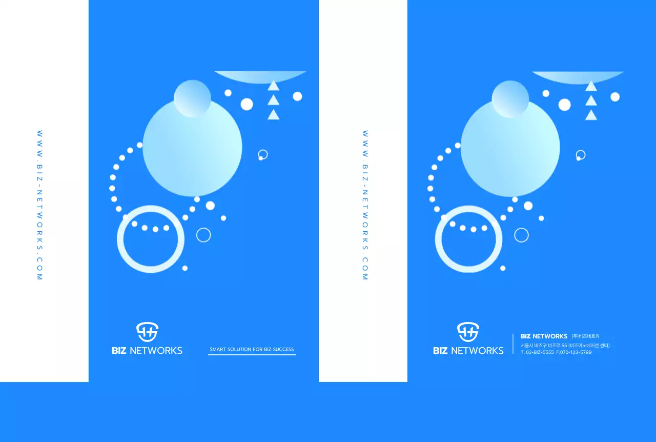 파란색 모던 비즈니스 네트워크 홍보