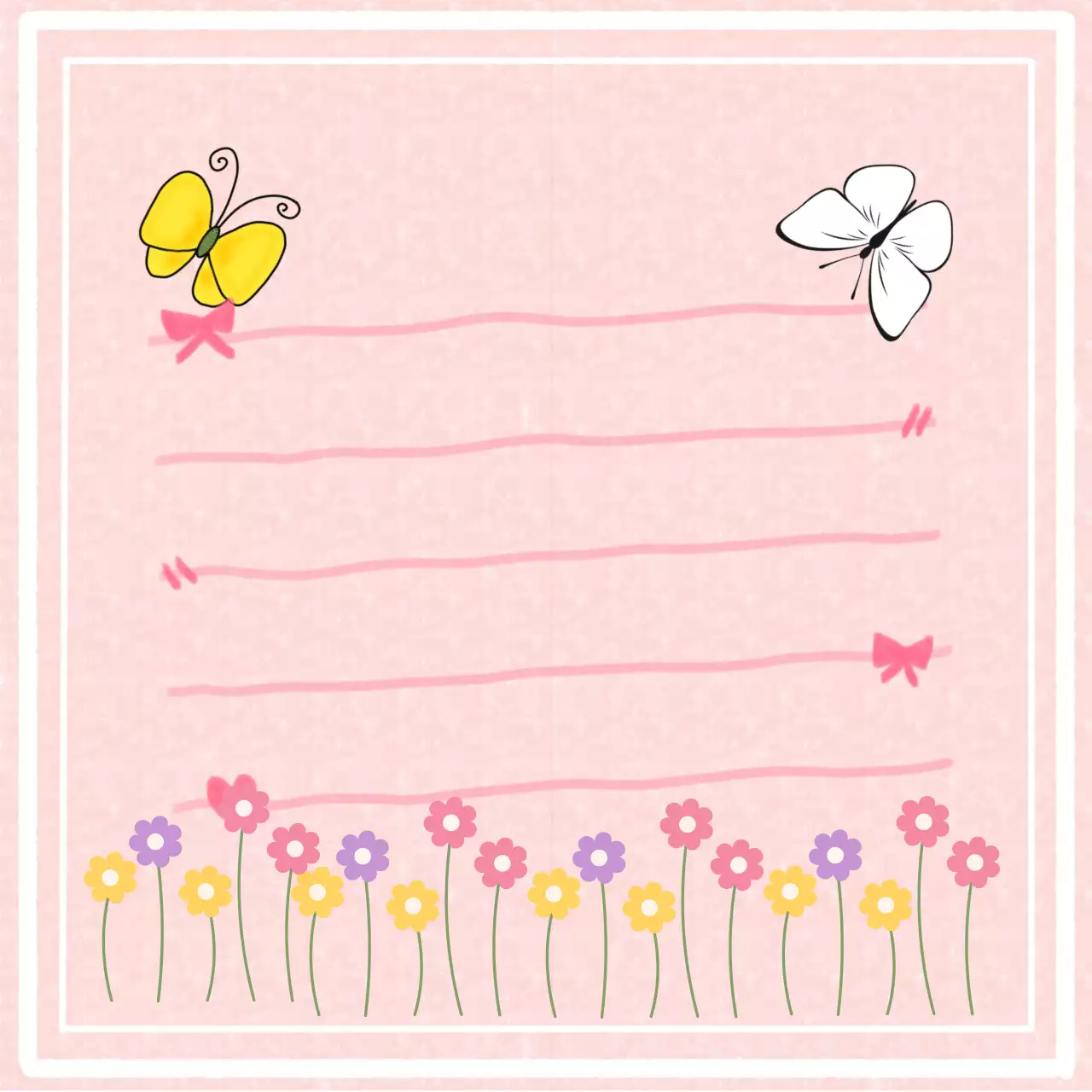 핑크색 심플한 편지프레임