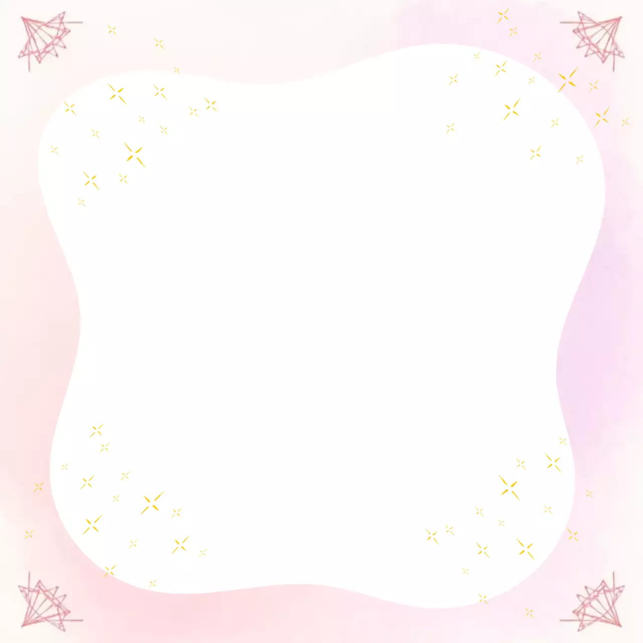 분홍색 미니멀 반짝 반짝 편지