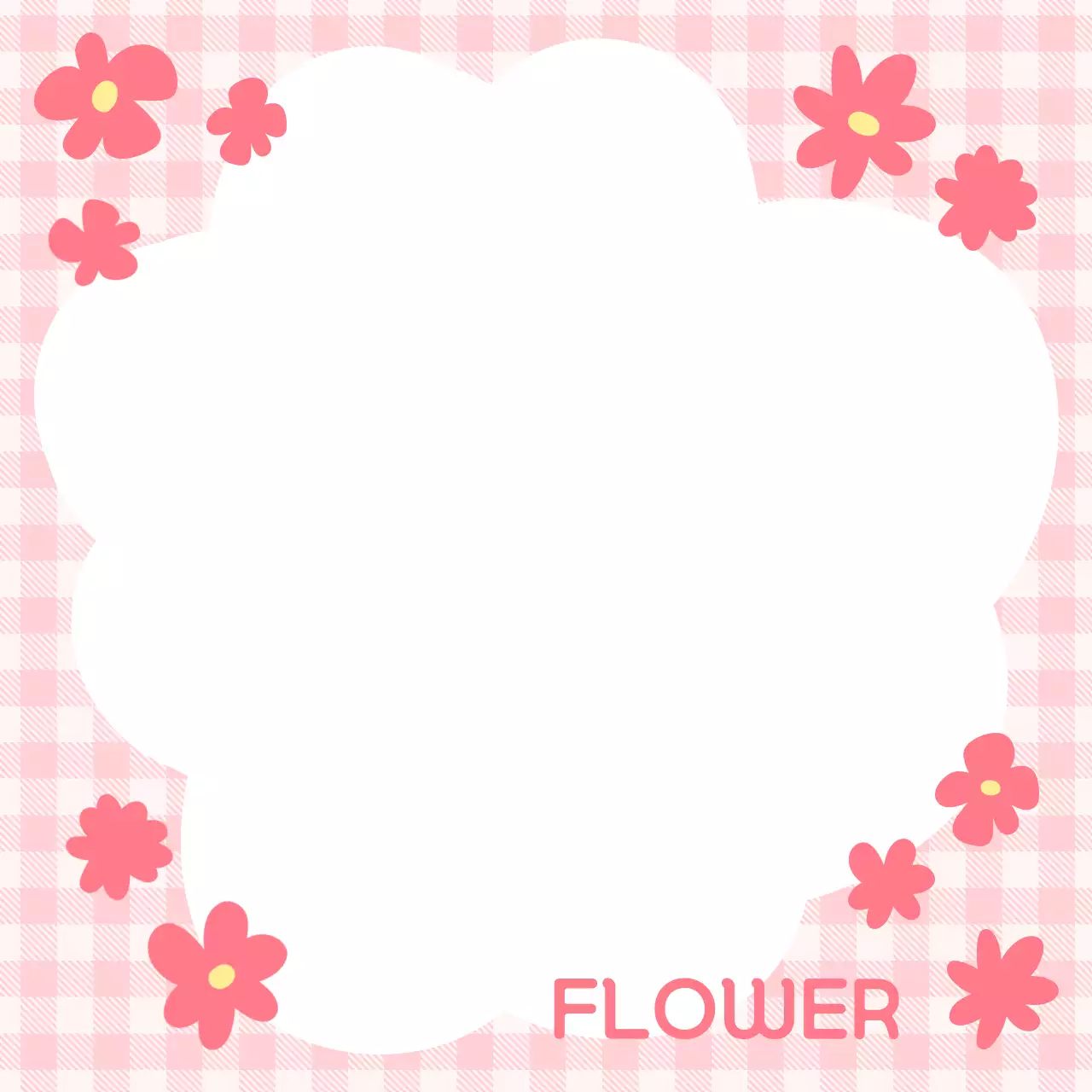 핑크색 아기자기한 꽃 프레임 일기