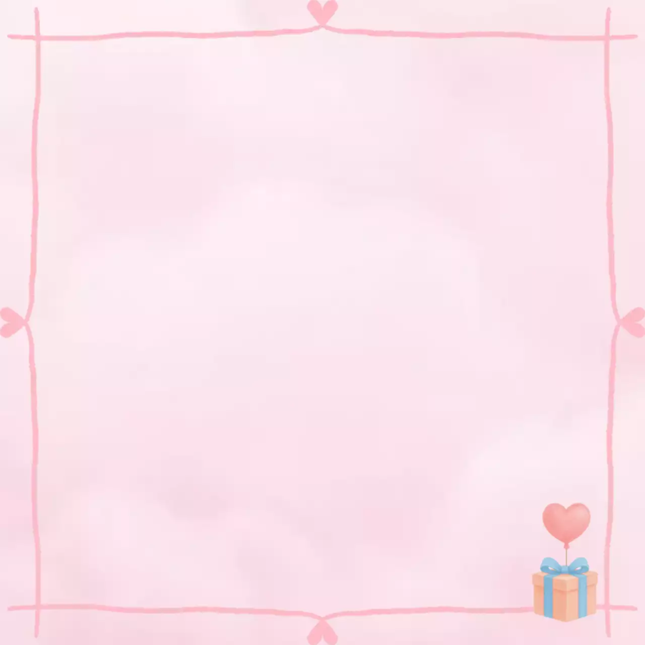 핑크 아기자기한 편지 필기 메모