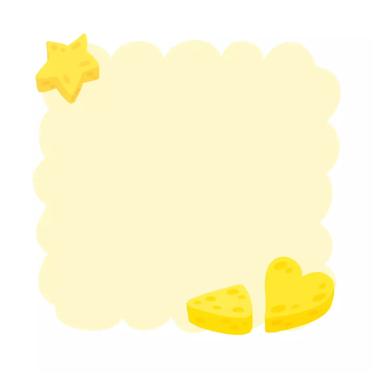노란색 단순 치즈 프레임