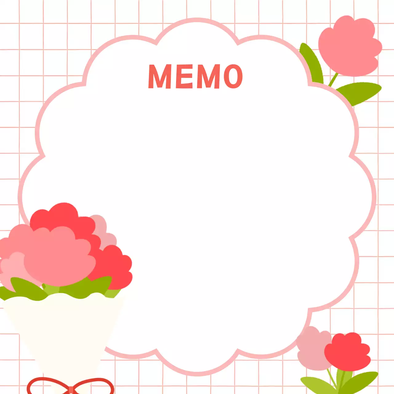 핑크 아기자기한 메모 프레임