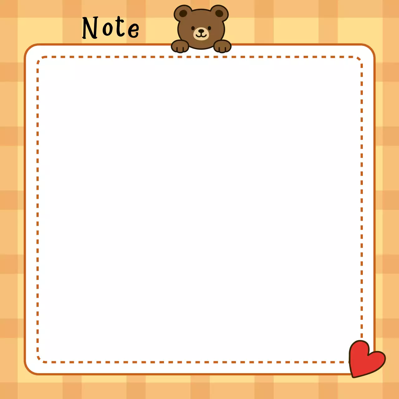 노란색 아기자기한 노트 디자인