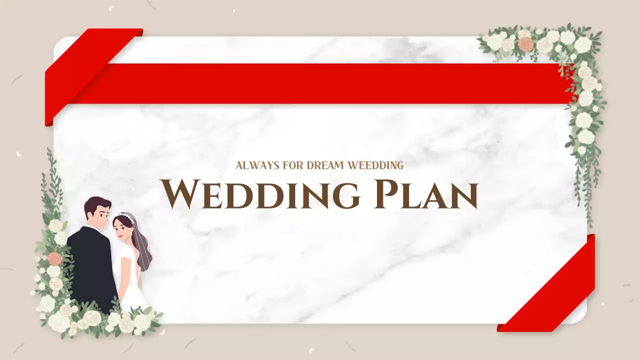 빨강 심플 결혼식 기획서