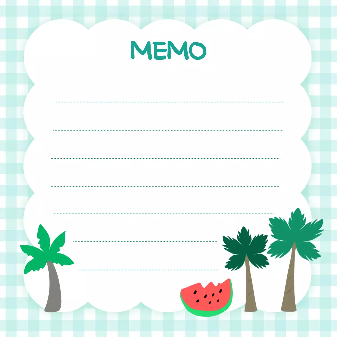 초록 아기자기한 야자수