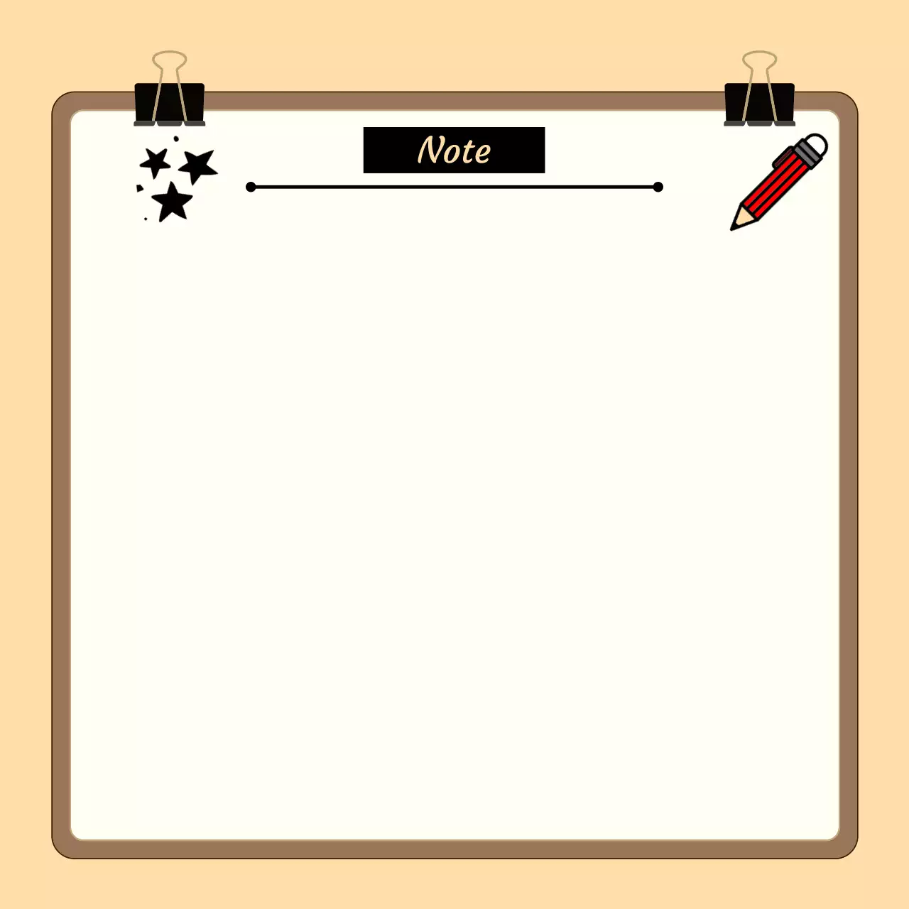 베이지 심플 노트 보드