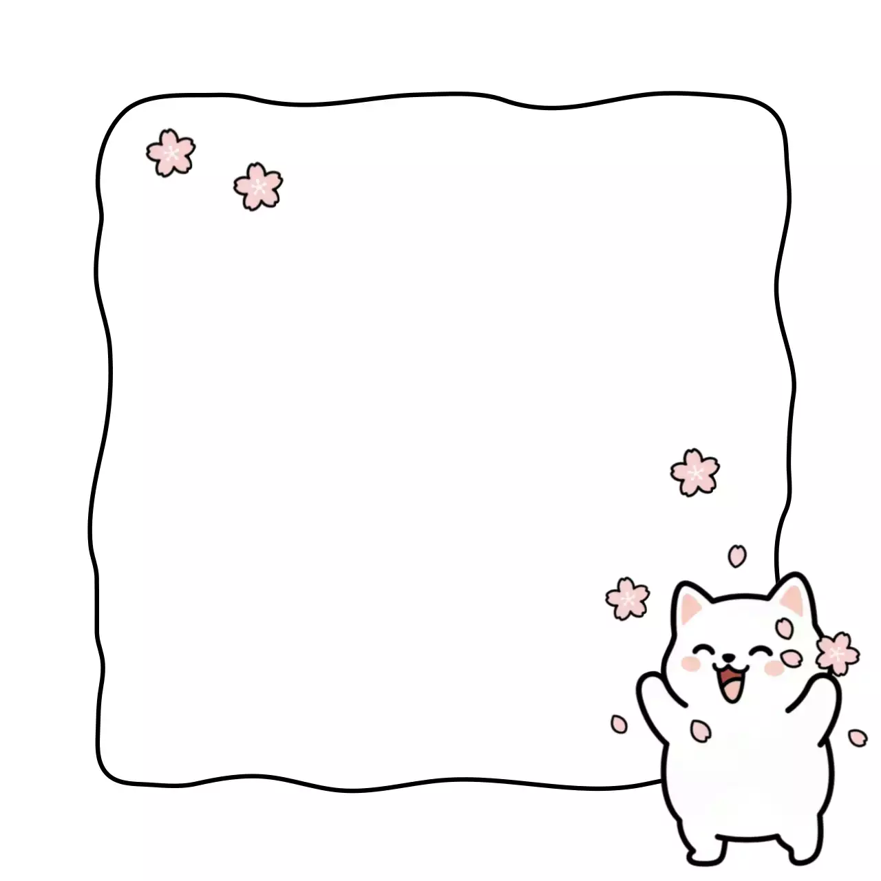 분홍색 심플 캐릭터 편지