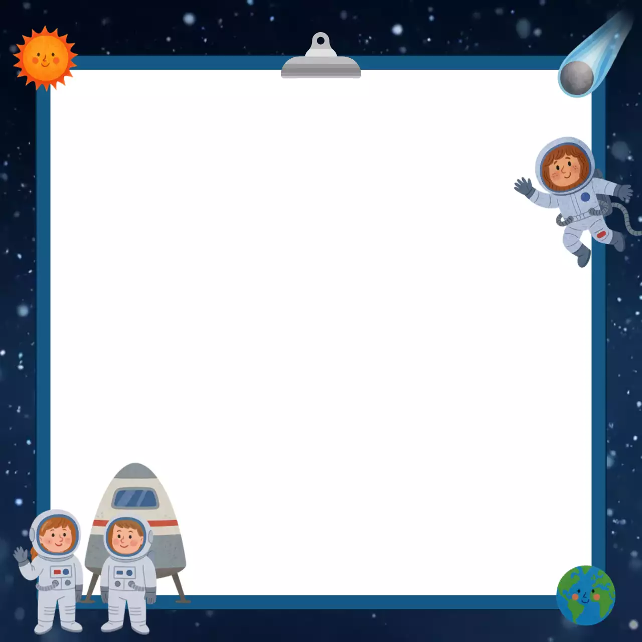 파랑 아기자기한 우주 어린이 교육