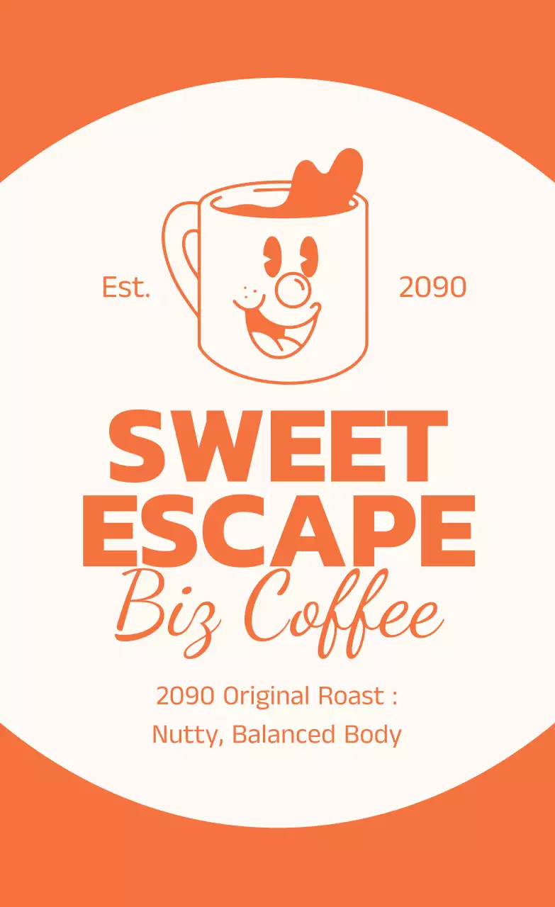 오렌지 레트로 커피 브랜드 홍보