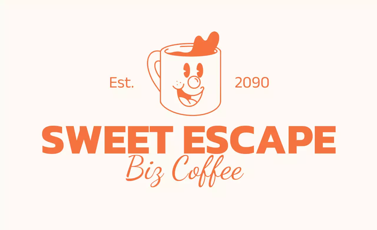 오렌지 레트로 커피 브랜드 홍보