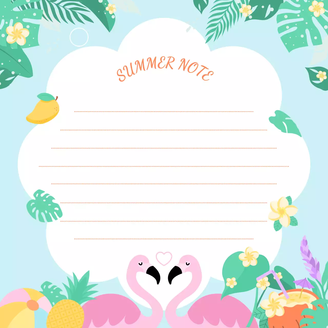 연두 아기자기한 여름 노트