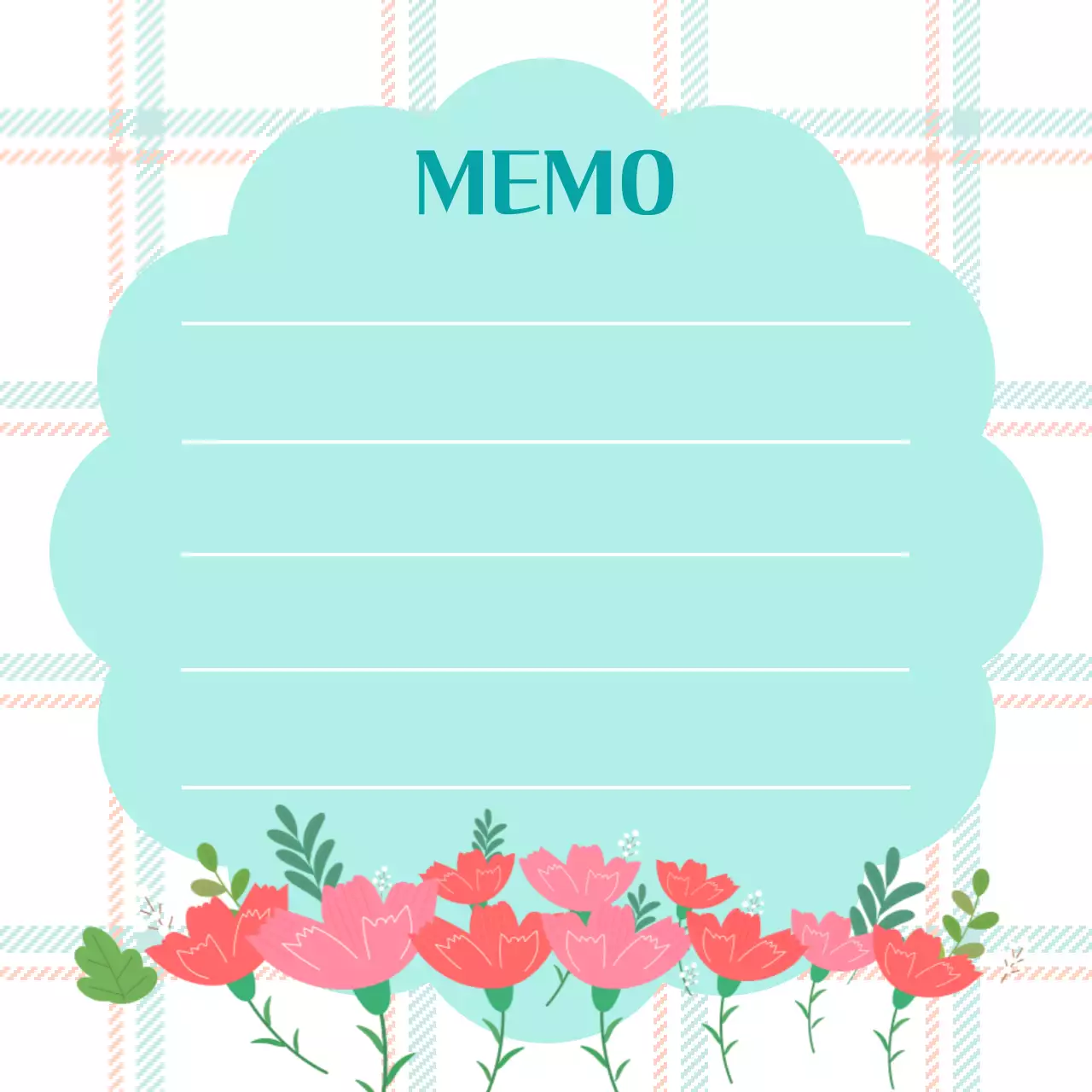 민트 아기자기한 꽃