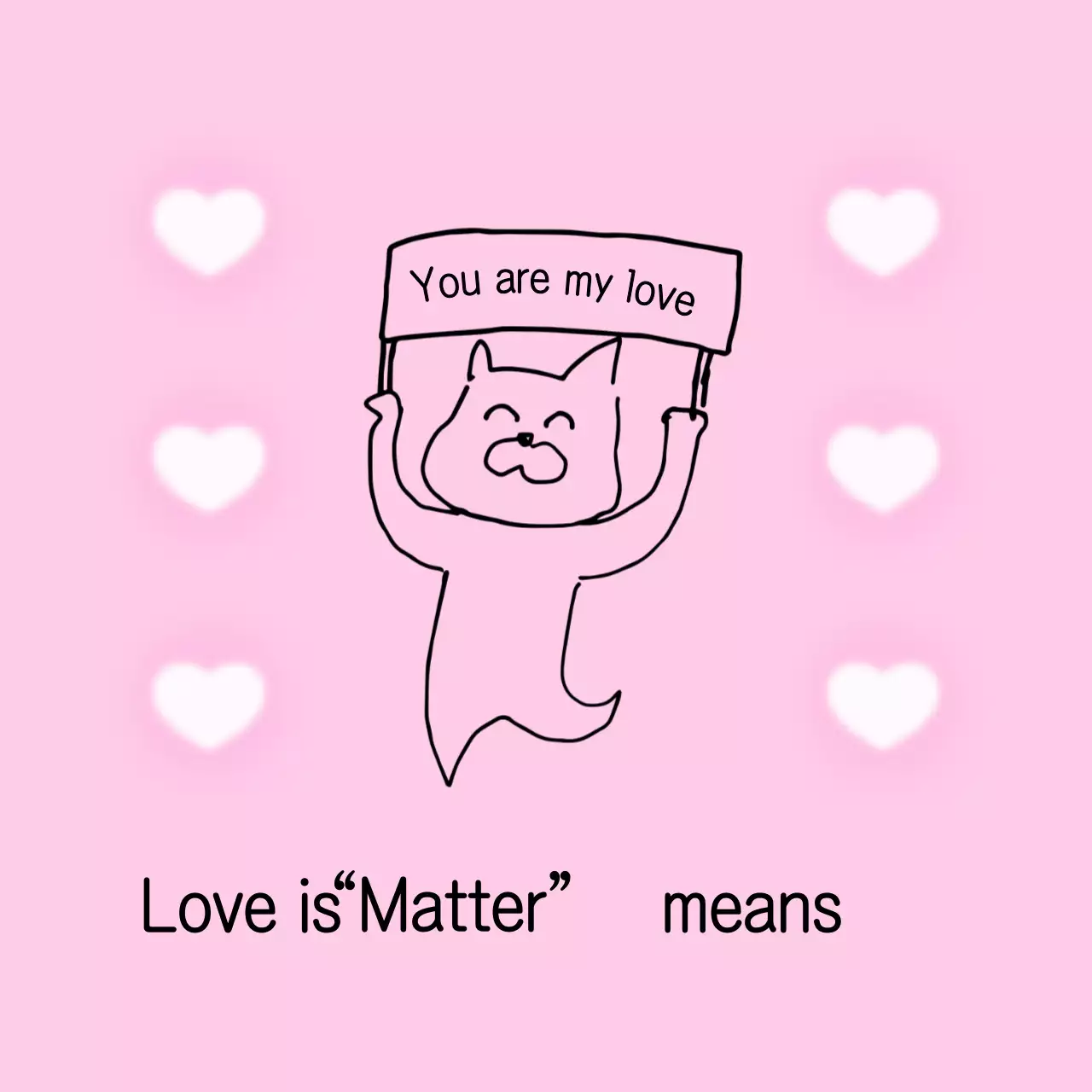 Pink and cute love expression memes