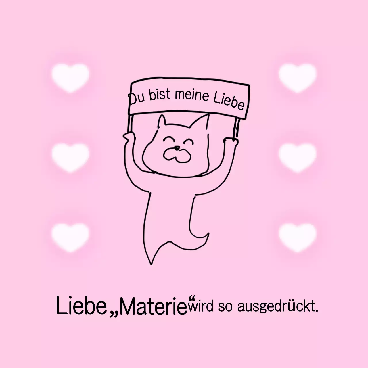 Pinke und niedliche Liebes-Memes
