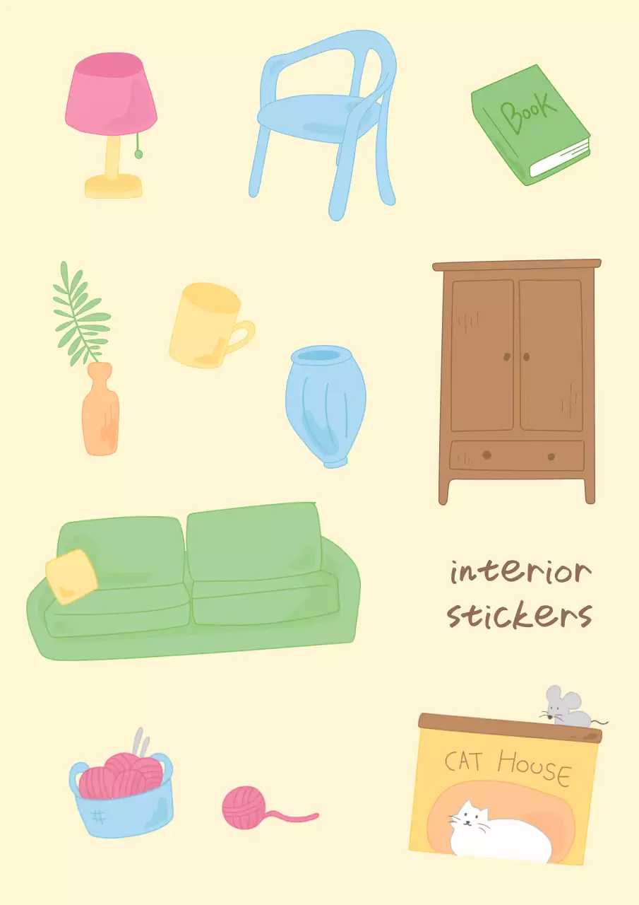 녹색 심플 인테리어 스티커 (일반용)