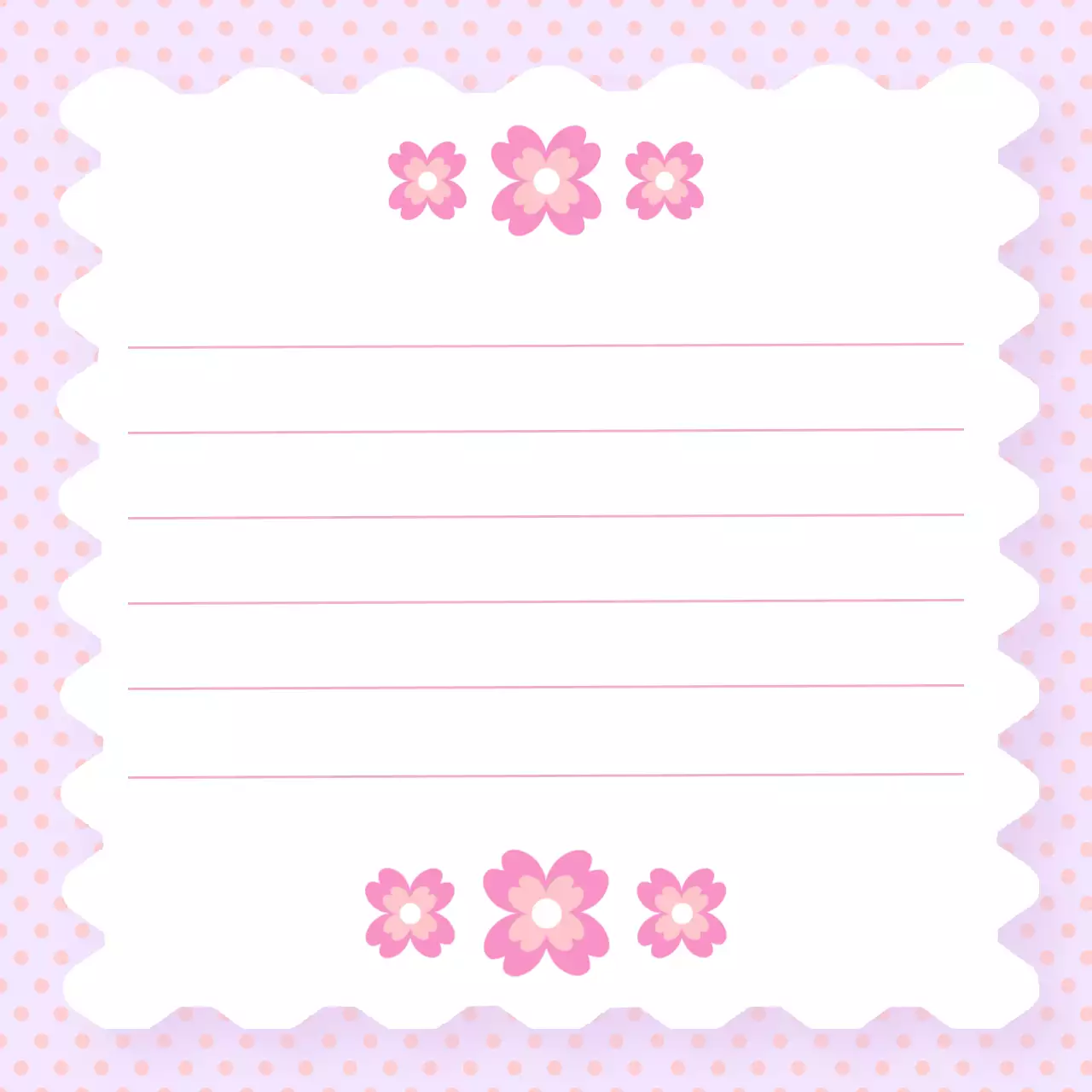 핑크 아기자기한 편지