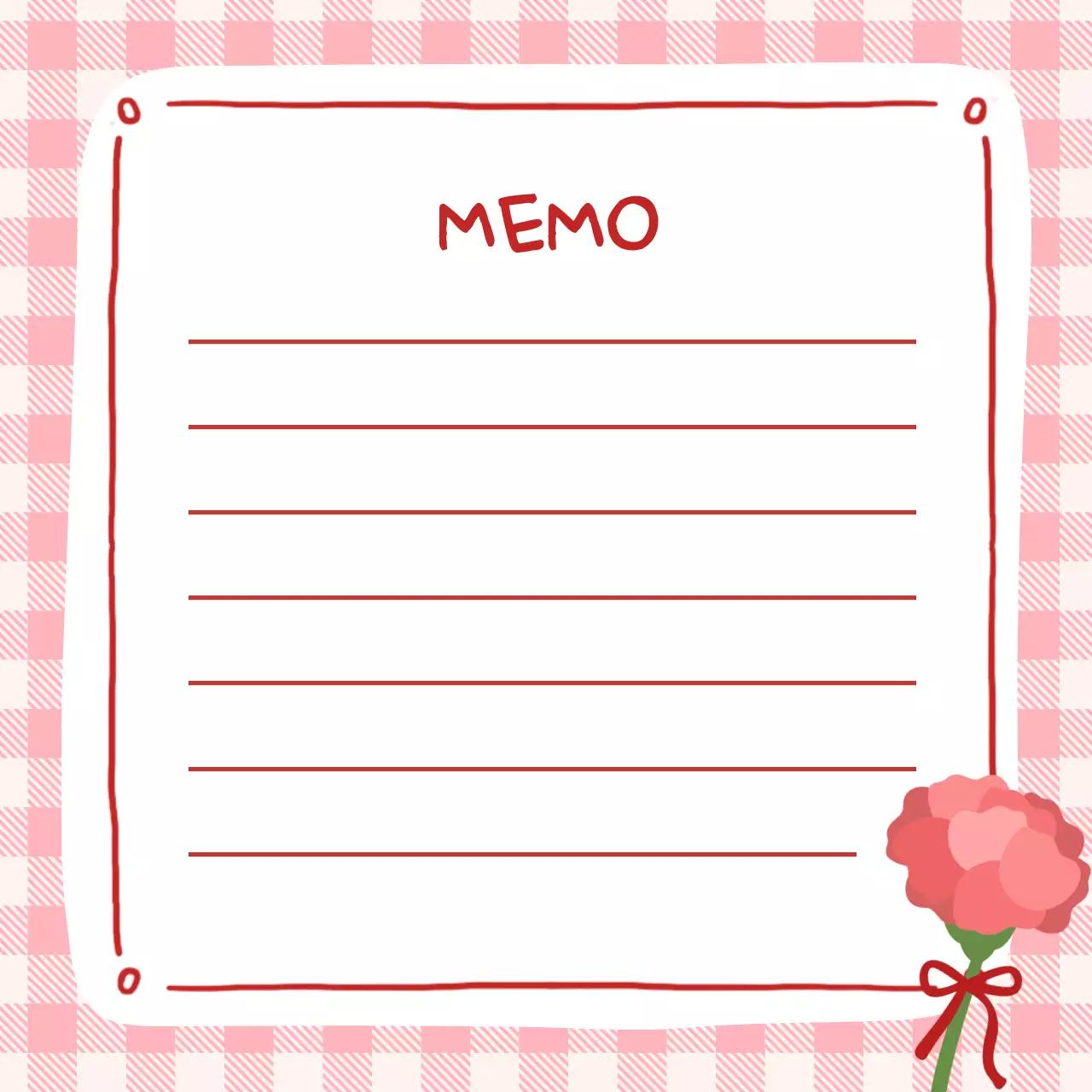 핑크 아기자기한 다꾸 메모지