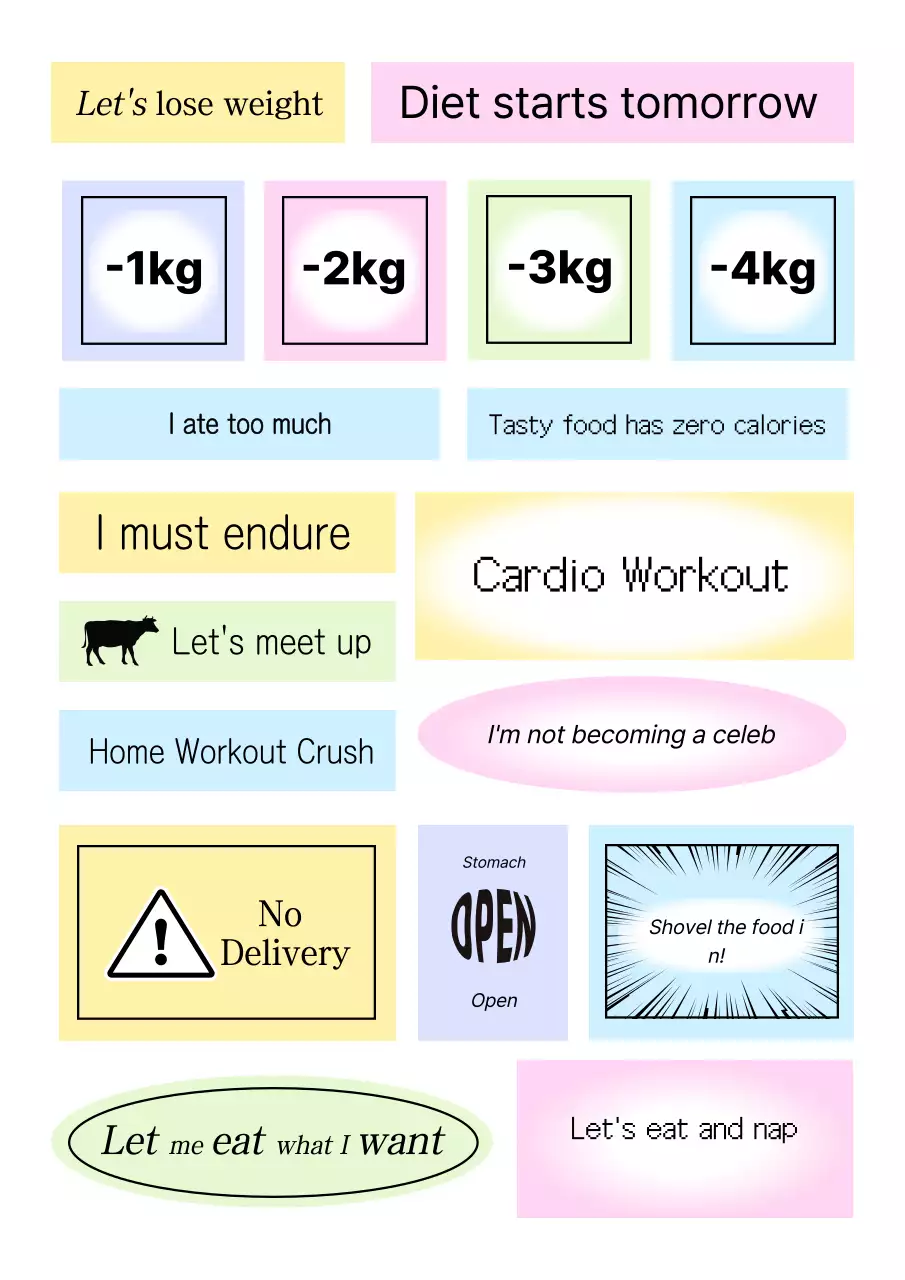 Hướng dẫn ăn kiêng đơn giản màu xanh dương