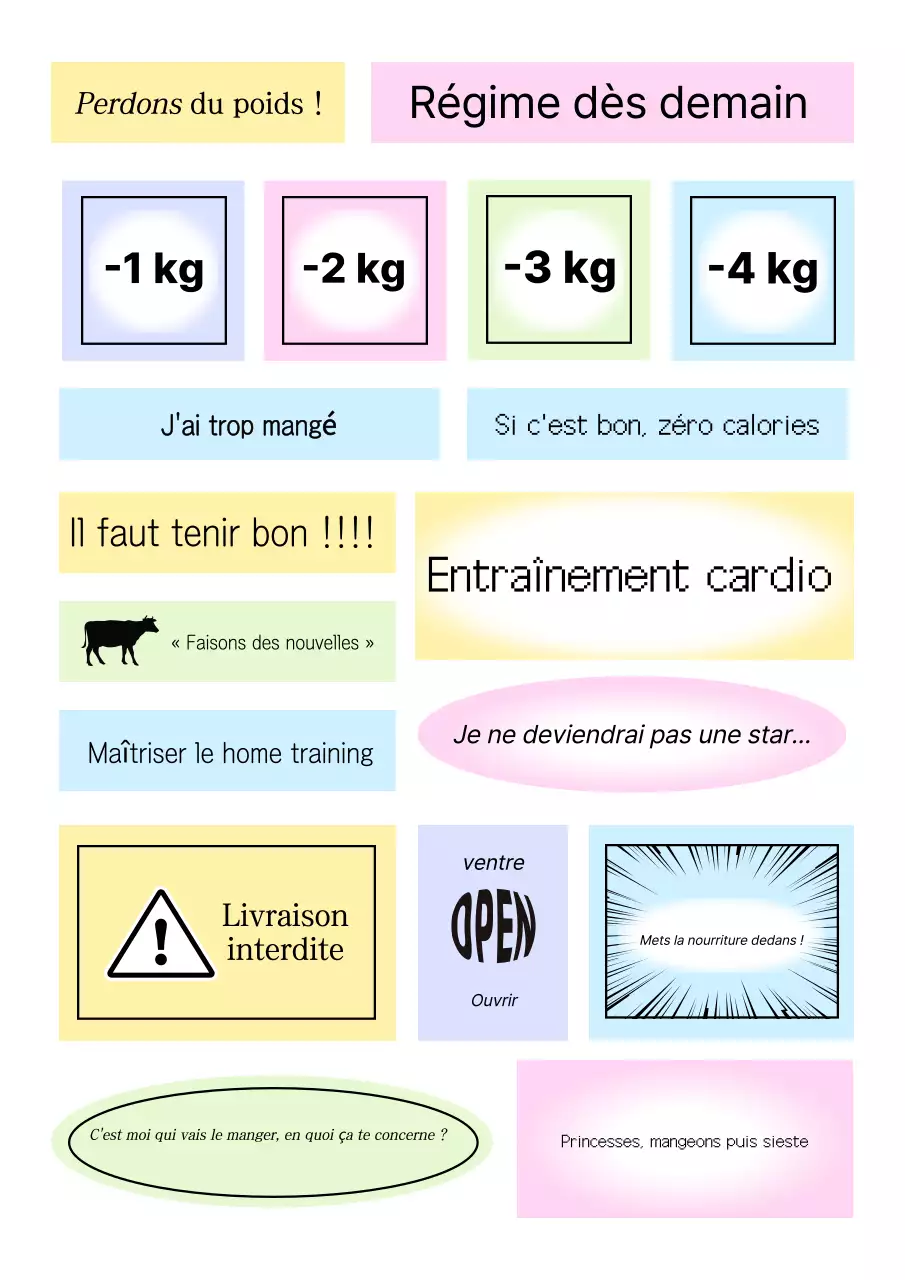Guide du régime simple bleu