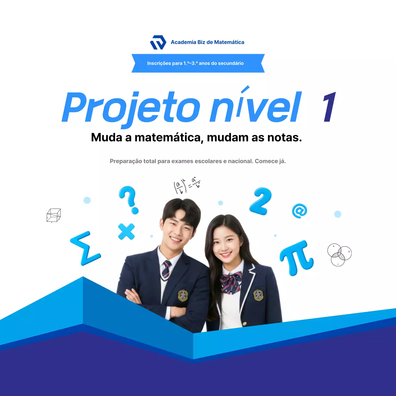 Aviso de Recrutamento da Blue Modern Math Academy