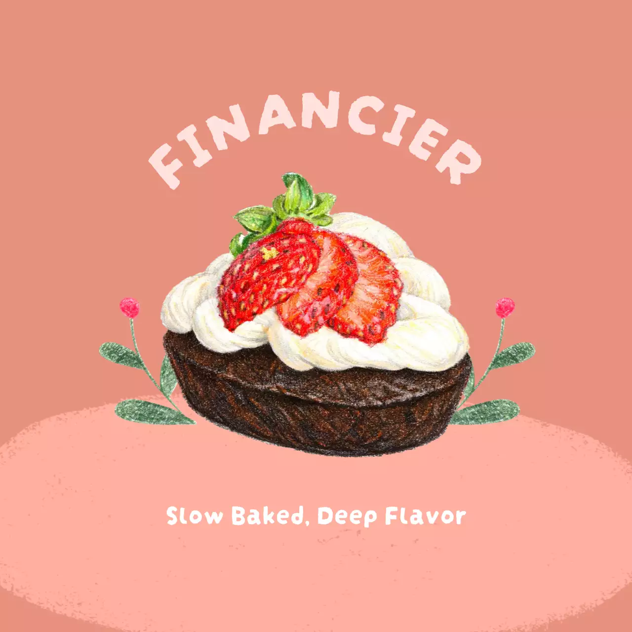 핑크 아기자기한 디저트 홍보