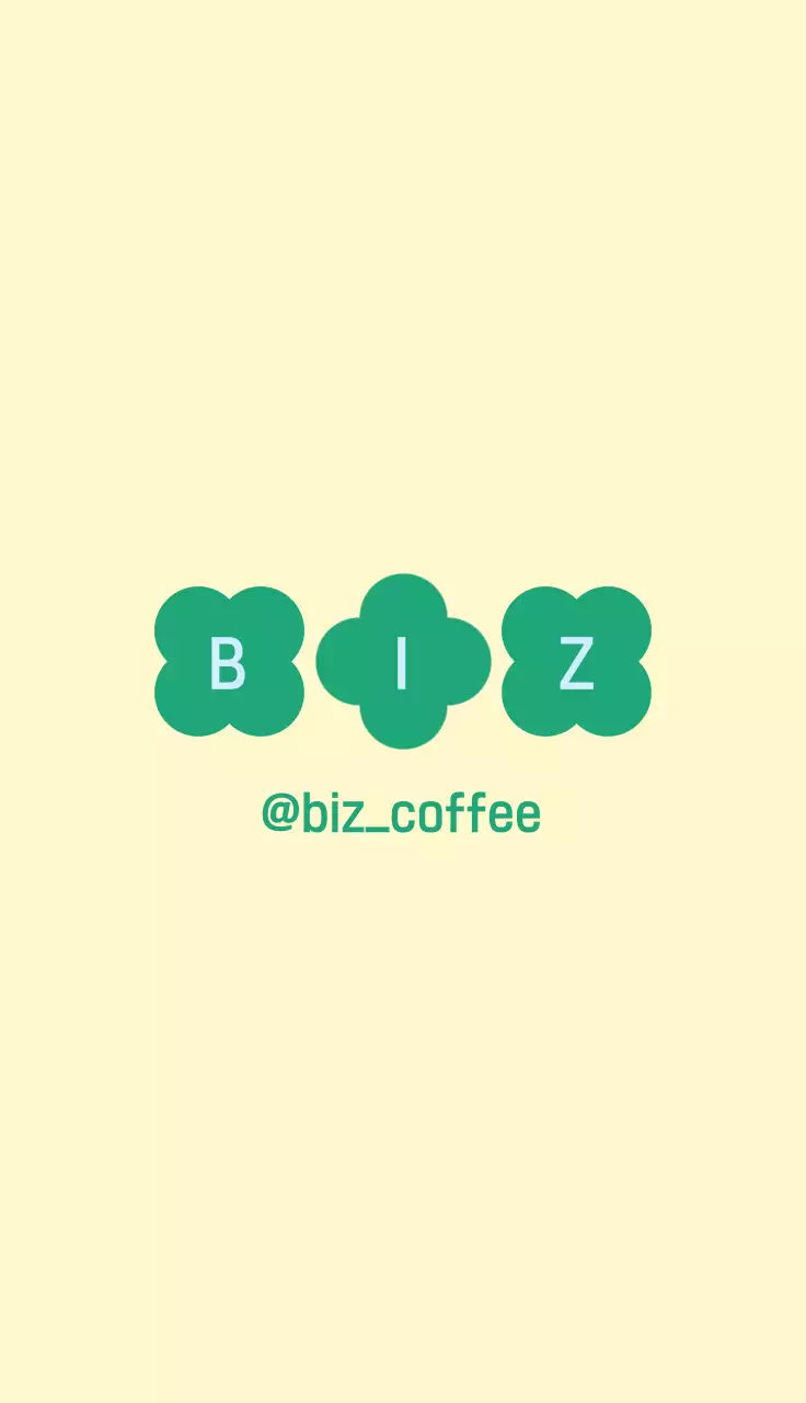 노란색 심플 커피 브랜드 홍보