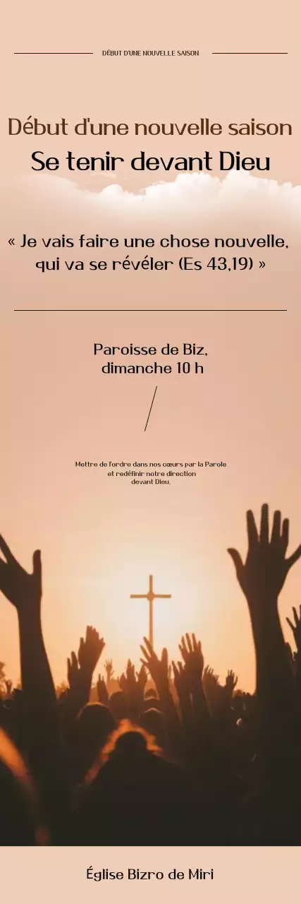 Événement d'église beige soigné
