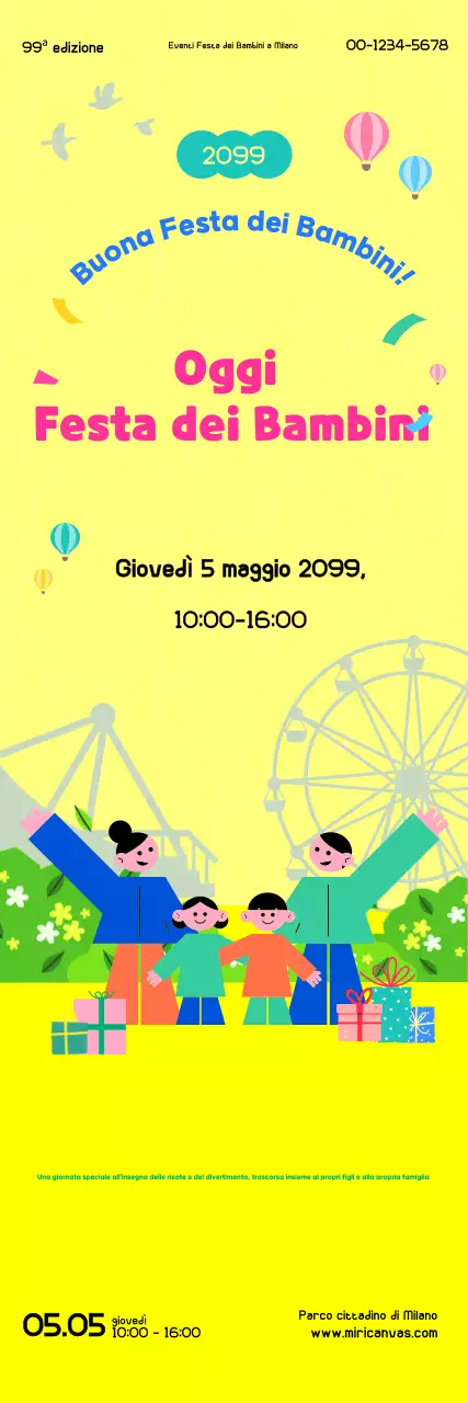 Evento semplice e giallo per la Giornata dei bambini