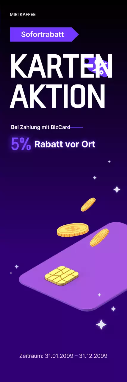 Werbeaktion für die Bora Neat Card-Rabattaktion