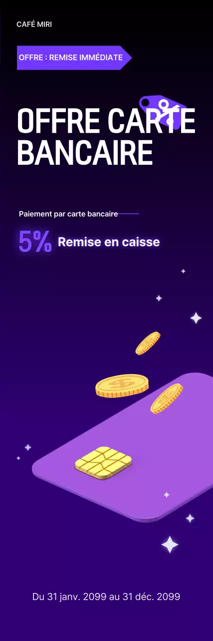 Promotion de l'événement de réduction de la carte Bora Neat