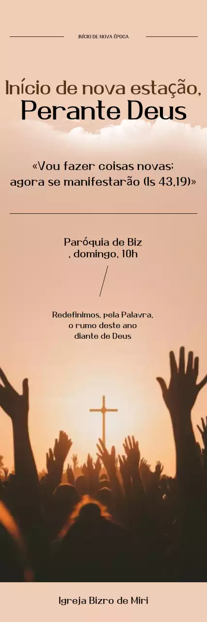 Evento religioso impecável em tons de bege