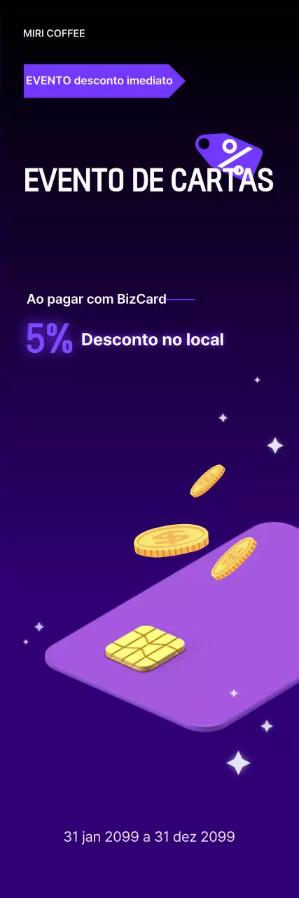 Evento promocional com desconto para o cartão Bora Neat