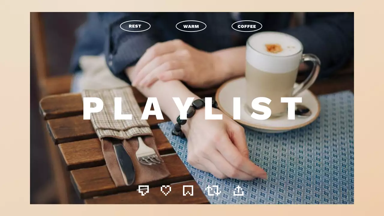 베이지 심플 휴식 안내