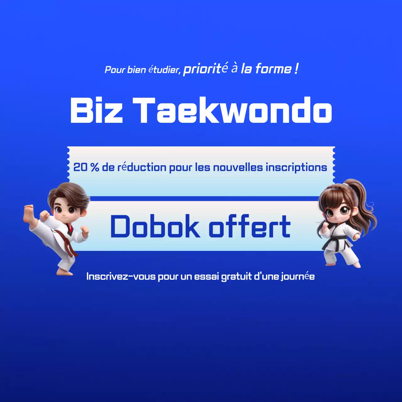 Avis de recrutement de Blue Modern Taekwondo