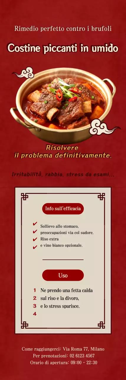Promozione delle costolette di manzo brasate, rosse, fresche e speziate.