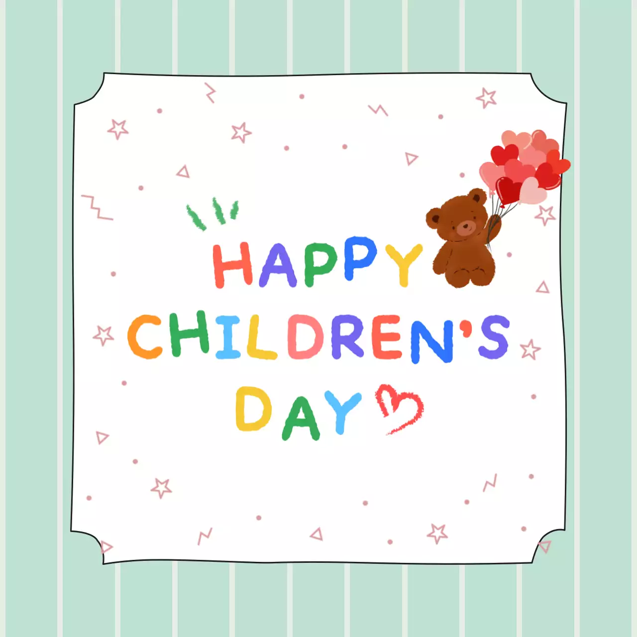 초록 심플 어린이날 기념