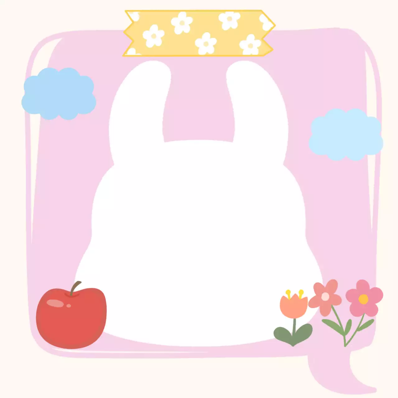 핑크 아기자기한 메모지 메모지